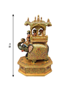 The Royal Procession: King, Queen, and Elephant in Kadam Wood Carving by Om Prakash for sale