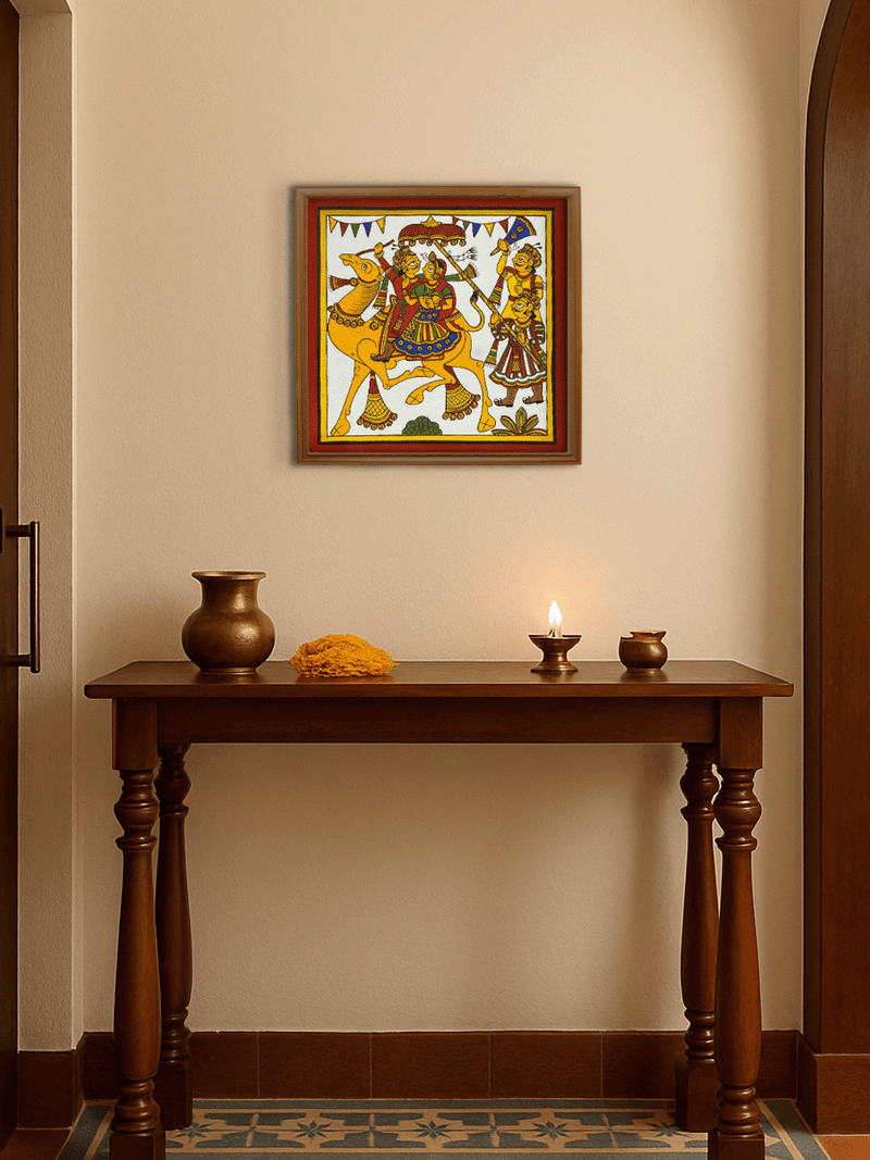 The Royal Procession: Phad Painting by Kalyan Joshi for sale