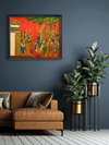 The Royal Welcome: A Ramayana Scene in Cheriyal art by D. Vinay Kumar for sale