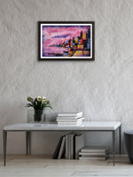 The Spiritual Palette: Varanasi Ghat in Acrylic by Ashish Kumar Mishra for sales