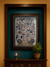 The Tales of Nature: Tree of Life with Peacocks in Kalamkari by Siva Reddy for sale