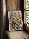 The Tree of Life with Birds in  Gond by Saroj Venkat Shyam for sale