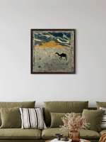 The Walk in Rann of Kutch: The Camel Ride in Ajrakh art by Mubassirah Khalid Khatri for sale