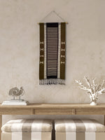 Tradition Meets Modernity: Loin Loom Woven Naga Wall Hanging in by Antaran for sale