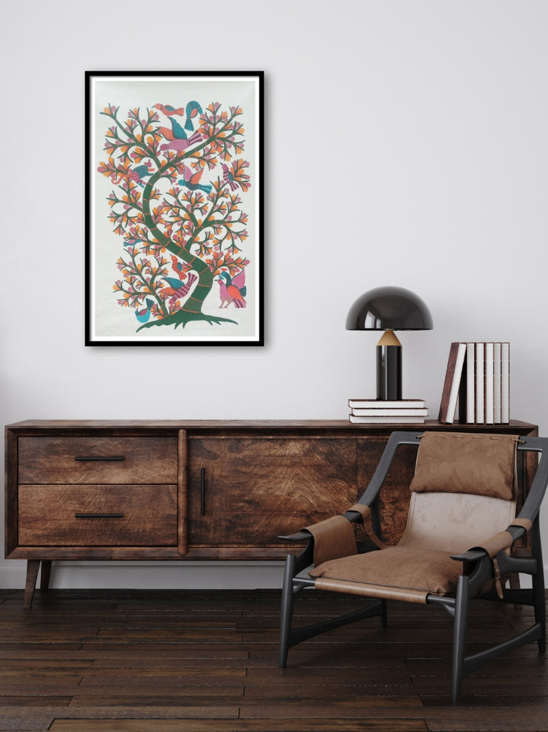 Tree Of Life in Gond by Kailash Pradhan for sale