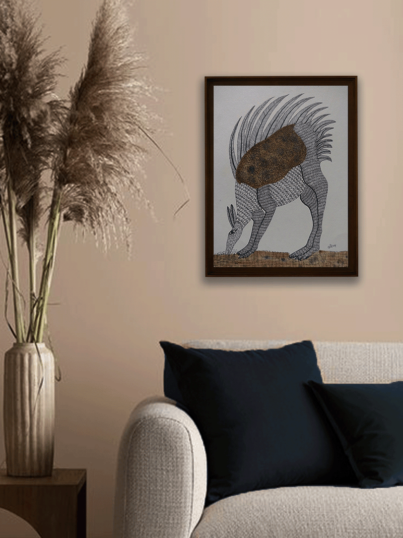 Wild Wonder in Gond by Sukhiram Maravi for sale