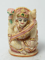 Goddess of Wisdom: The Ivory Gemstone Carving of Maa Saraswati by Prithvi Kumawat