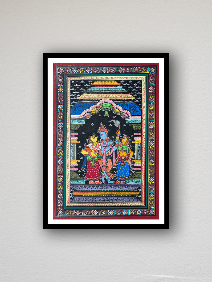 Celestial Harmony" Pattachitra Painting available for sale.