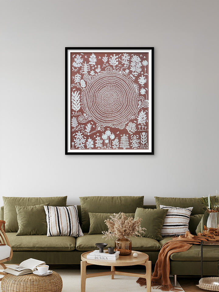 Bhon in Warli Painting by Dilip Rama Bahotha Thumbnail