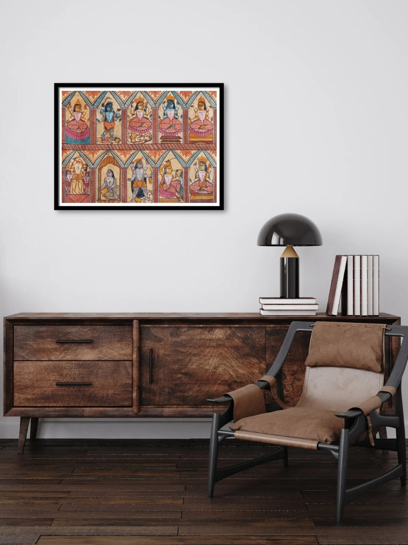 Forms of Devi Parvati  in Kalamkari by Harinath N