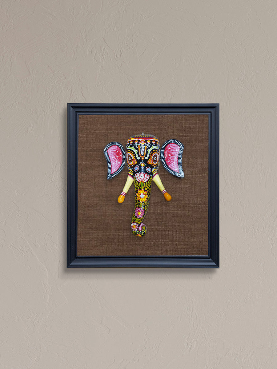 Visit our online store to shop for "TVibrant Splendor: The Captivating Artistry of Paper Mache Colorful Designer Elephant Face" and explore other artistic creations