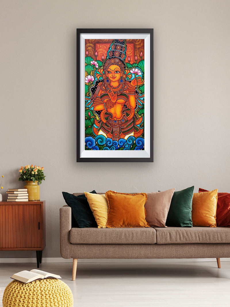 Lord Vishnu's Fish avatar Matsya Kanya Painting for Sale