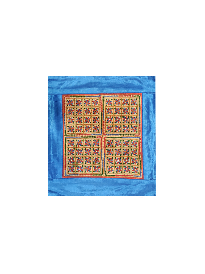 Artistic Soul of Kutch Heritage: Rakhi Soni Jayeshbhai's Kutch Embroidery Cushion Cover Thumbnail
