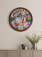 Buy Radha-Krishna Khalighat Wooden Wall Plate at memeraki.com