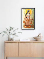 Lakshmi's Divine Grace: Kalighat Art by Bapi Chitrakar