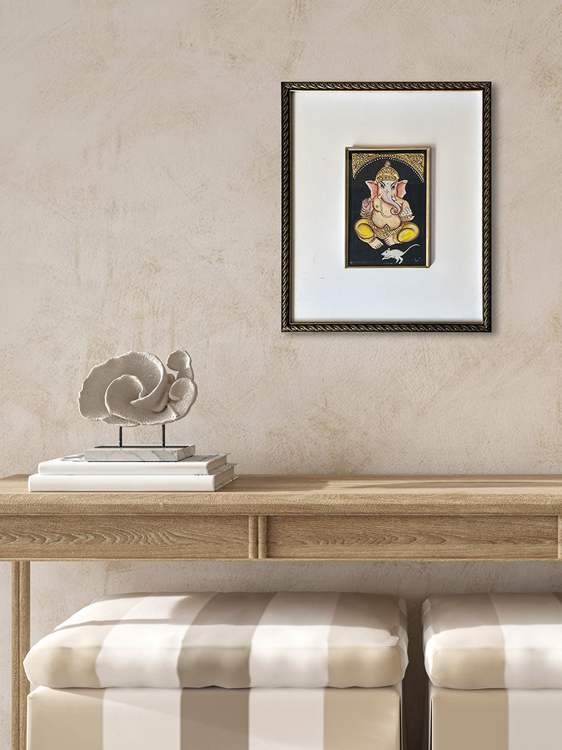 Lord Ganesha in Mysore painting by Hemalatha B