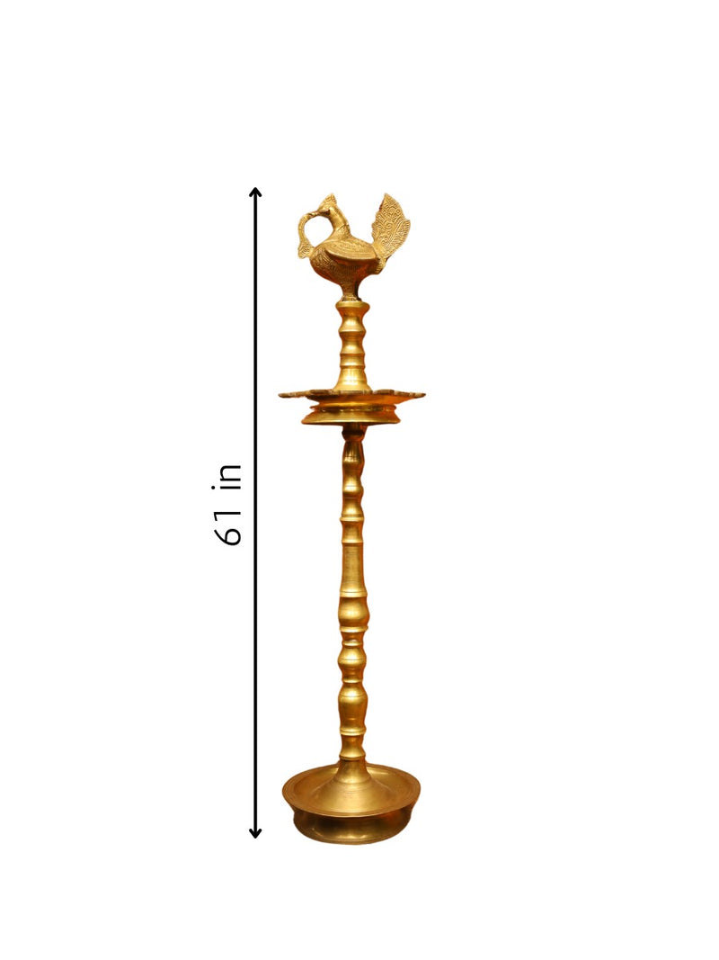 Mayil  Vilakku (peacock lamp) In Brass Work for sale