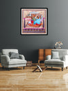 Romantic Scene in Batik and Kantha by Kartik Manna