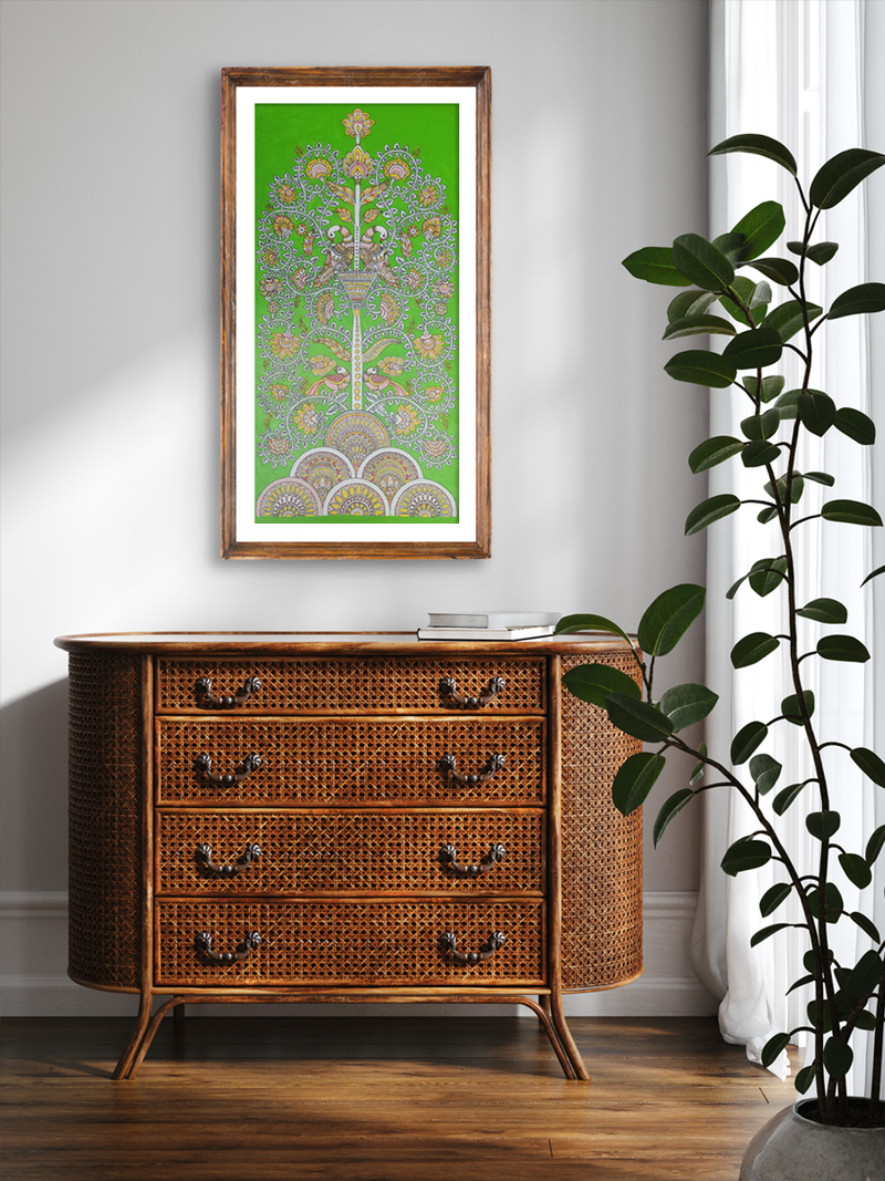 Tree of Life Contemporary Kalamkari by Harinath N