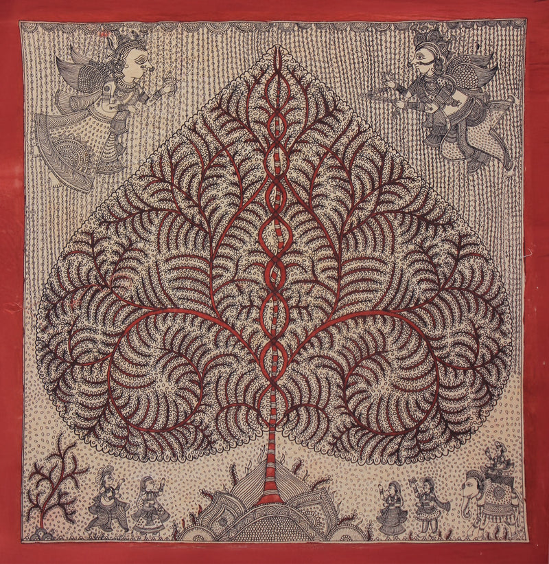 Tree of Life Vadpuja Savetree in Mata Ni Pachedi by Dilip Chitara 