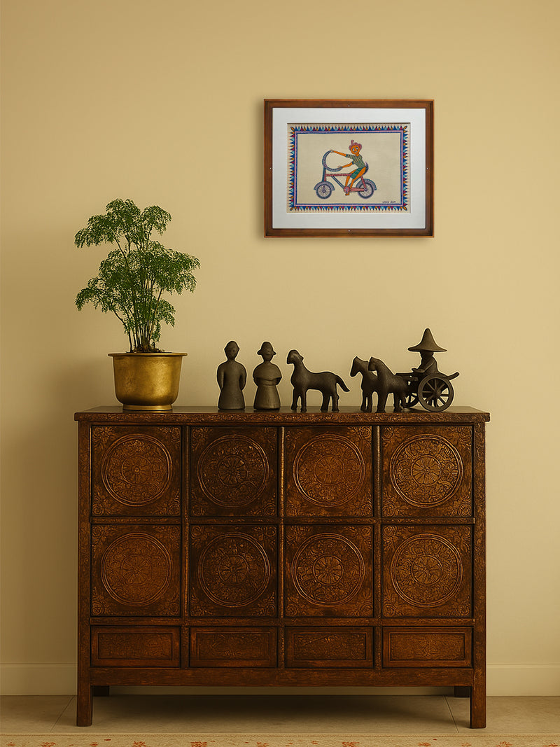 Purchase Cycle Ride in Pithora art by Chanchal Soni