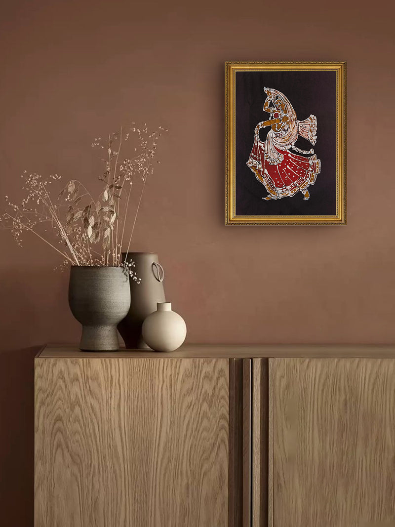 Dancing Lady in Batik by Prakash Yasala for Sale