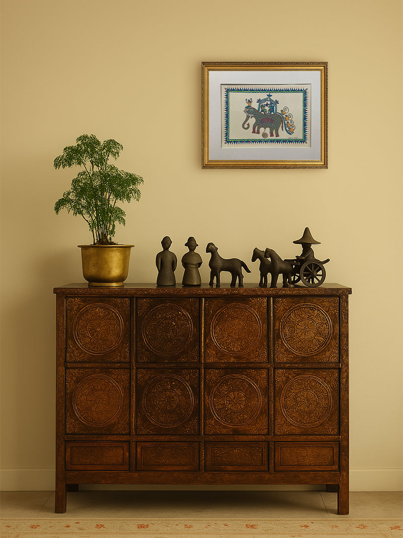 Purchase Elephant Savari In Pithora art by Chanchal Soni