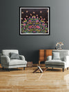  Lotuses and butterflies in Batik and Kantha by Kartik Manna