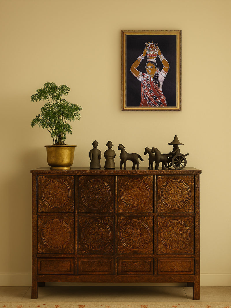 Purchase Telangana Bonalu in Batik by Prakash Yasala
