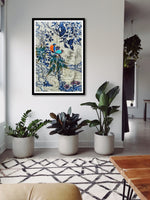 Two birds  in Batik and Kantha by Kartik Manna