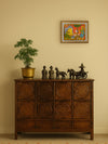 Women at Work: A Rural Life Scene In Cheriyal Scroll by Sai Kiran for Sale