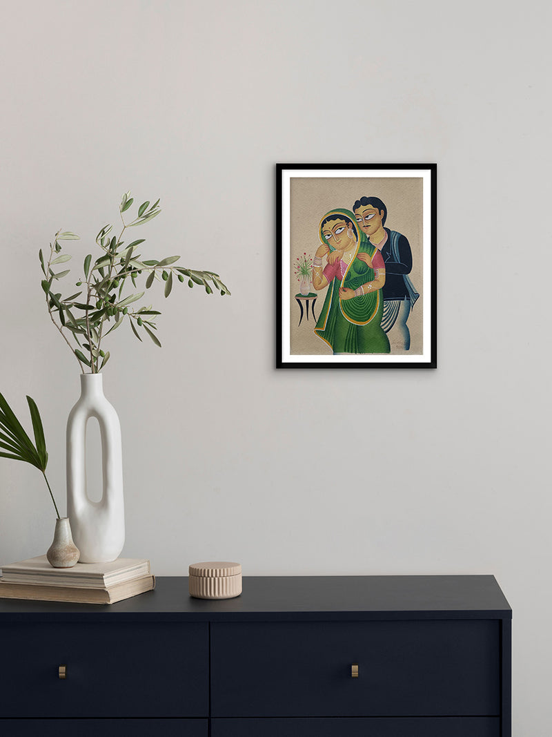 A man and a women In Kalighat by Anwar Chitrakar online painting