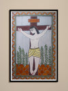 Crucifixion of Jesus in Madhubani painting by Priti Karn for Sale