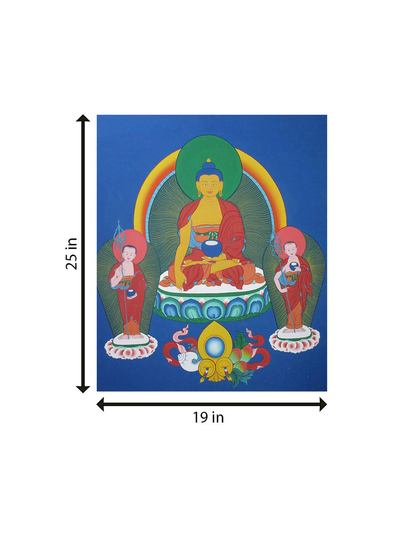 Buy Buddha with Disciples: Thangka Painting by Krishna Tashi Palmo