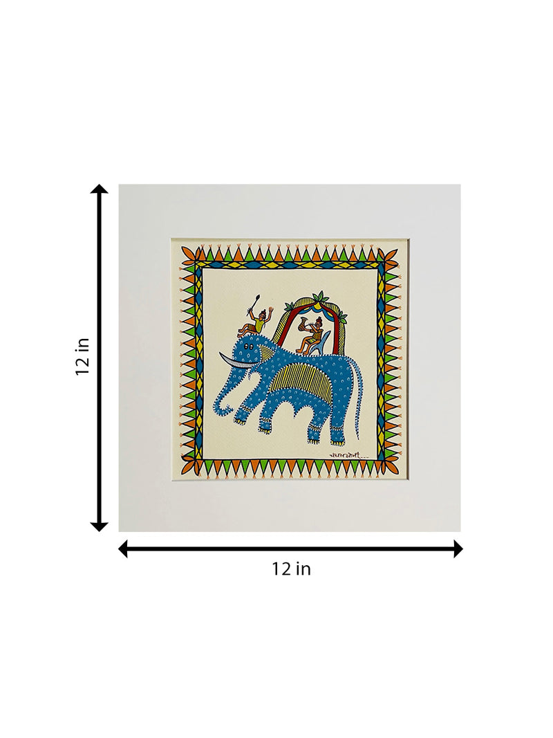 Order Raja Bhoj Riding Elephant In Pithora Art by Chanchal Soni