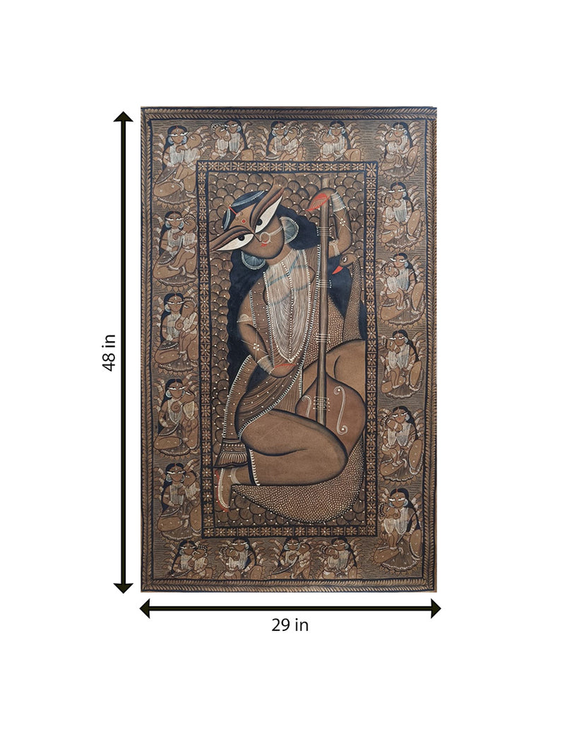 Purchase Goddess Saraswati with Veena in Kalighat by Sonali Chitrakar