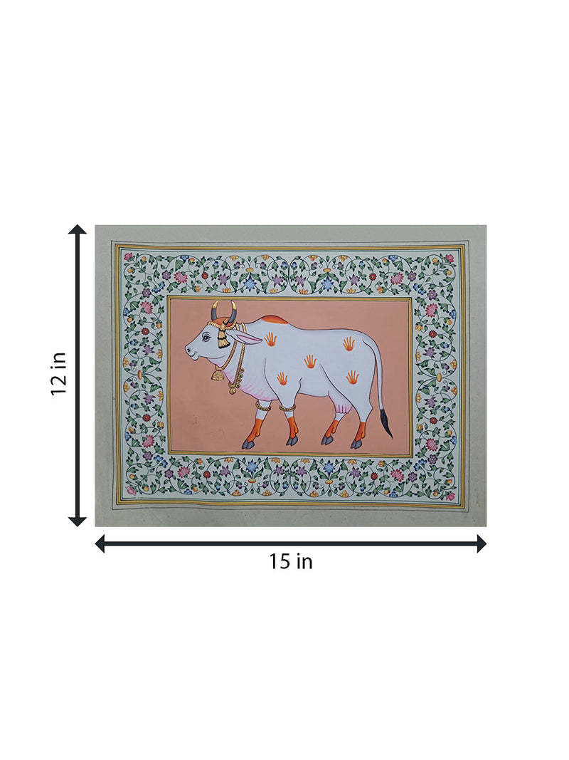 Purchase Majestic Cow in Pichwai by Shehzaad Ali Sherani