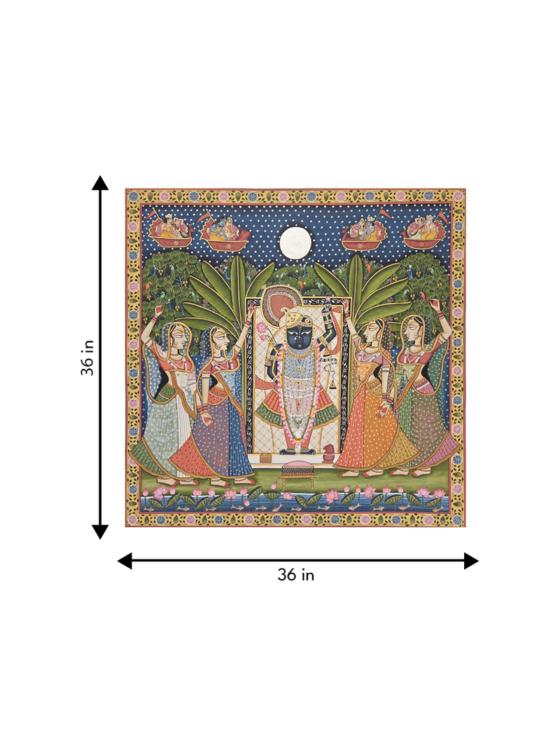 Sharad Punima in Pichwai by Shehzaad Ali Sherani for Sale