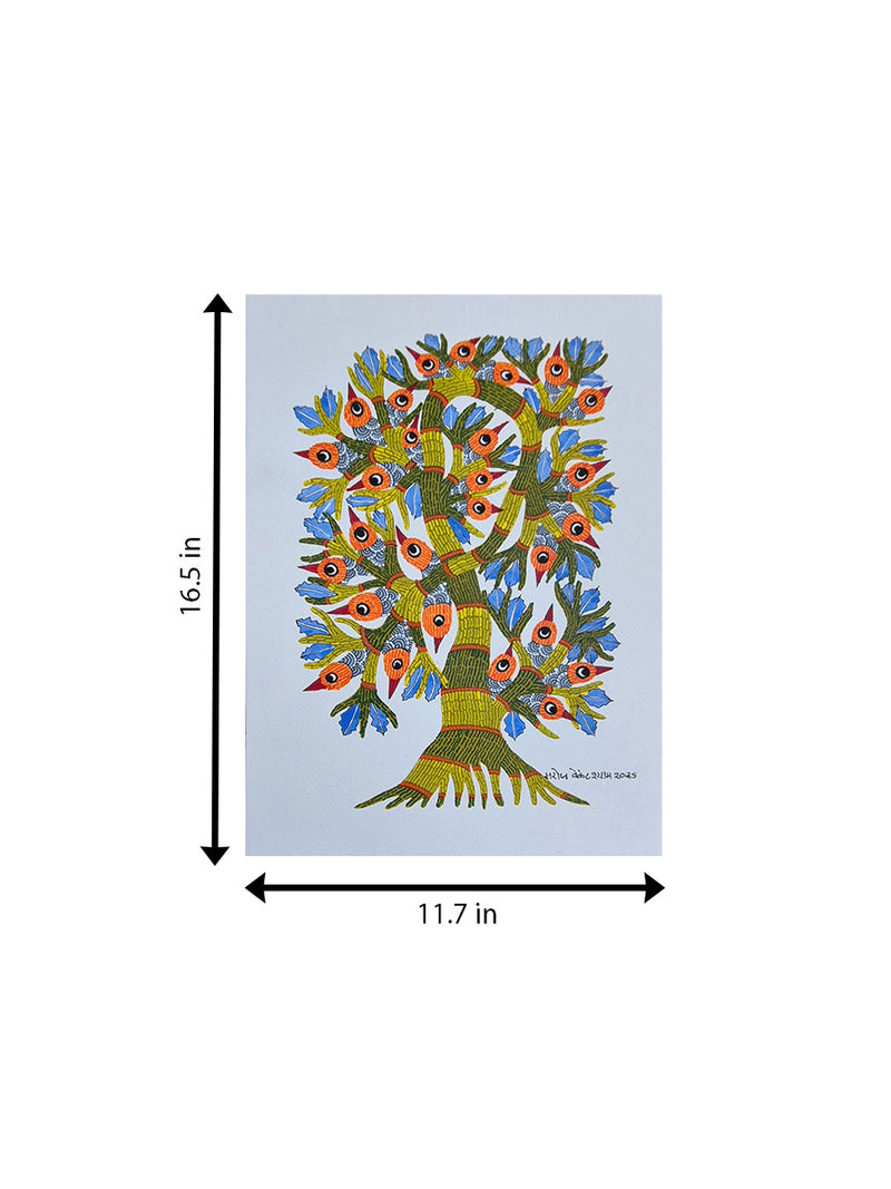 Tree of life in Gond by Saroj Venkat Shyam