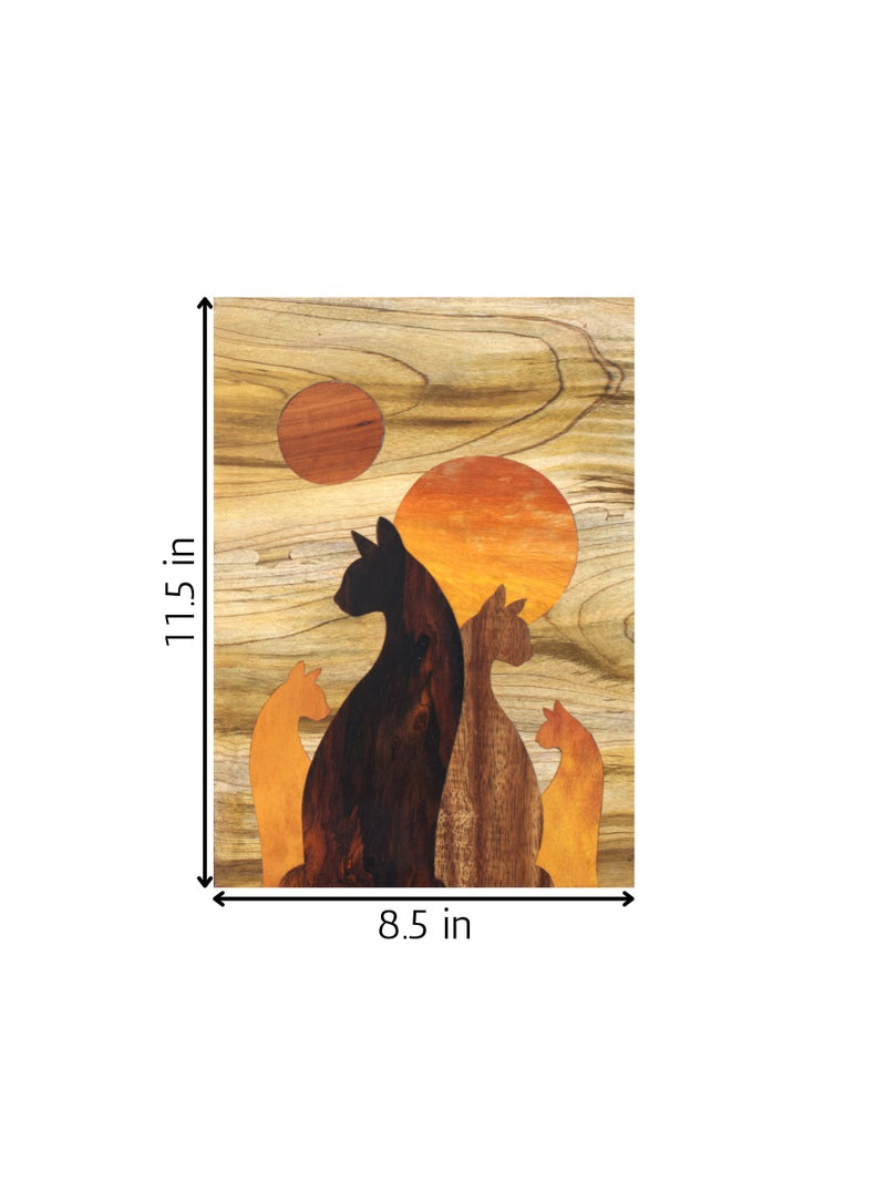Buy Wooden Cat Inlay Design
