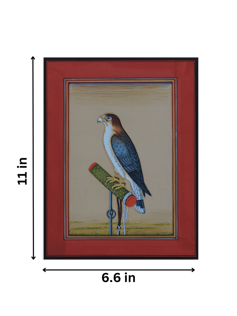 A Vibrant Falcon in Miniature Painting for sale