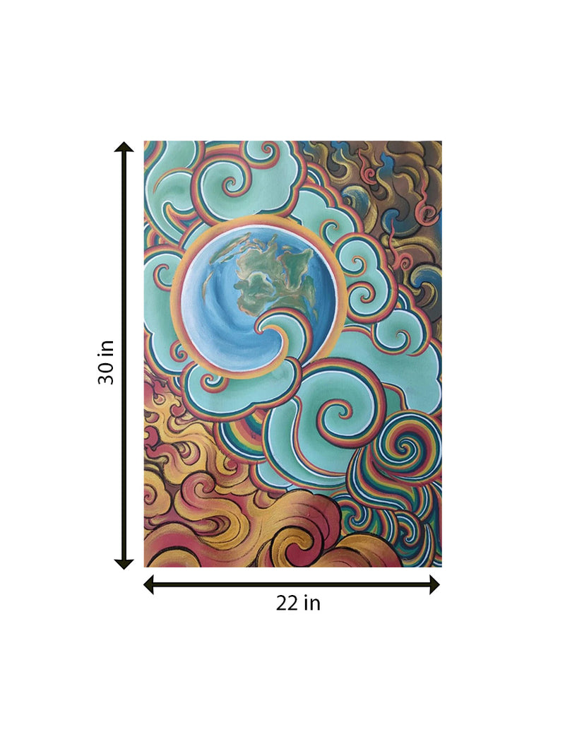 Buy A World in Nest: Thangka Painting by Krishna Tashi Palmo
