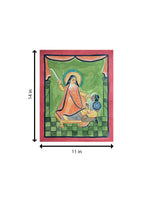 Bagalamukhi Pulling the tongue of an asura in Kalighat by Manoranjan Chitrakar for Sale