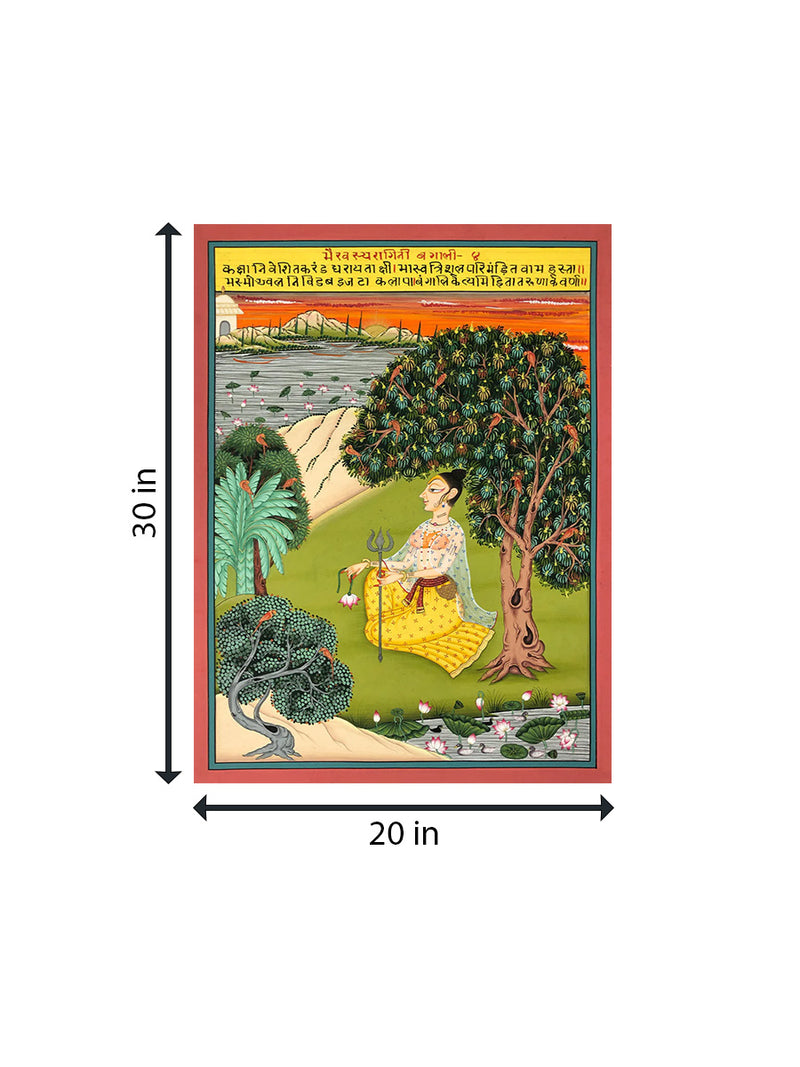 Buy Bhairav raag ki Ragini- Bengali, Kishangarh Art by Shehzaad Ali Sherani