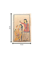 Order Bibi accompanying Selfie-clicking Babu in Kalighat by Sonali Chitrakar