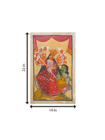 Eternal Conquest: Goddess Kali's Grace Khalighat Painting by Sonali Chitrakar for Sale