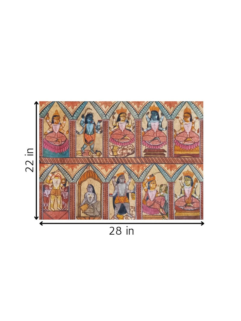 Forms of Devi Parvati  in Kalamkari for sale
