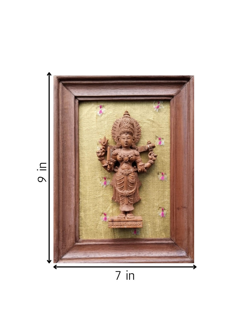 Goddess Lakshmi in  Miniature Kadam Wood Carving for sale