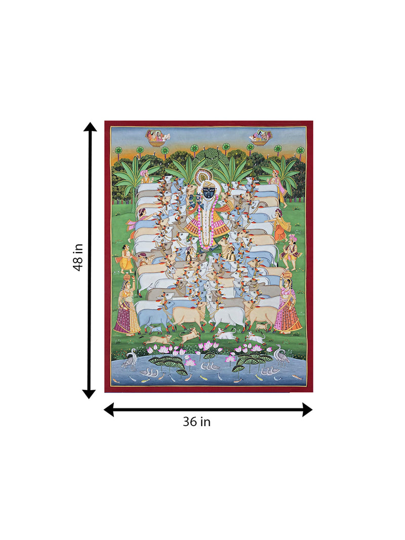Gopashtami in Pichwai by Shehzaad Ali Sherani for Sale