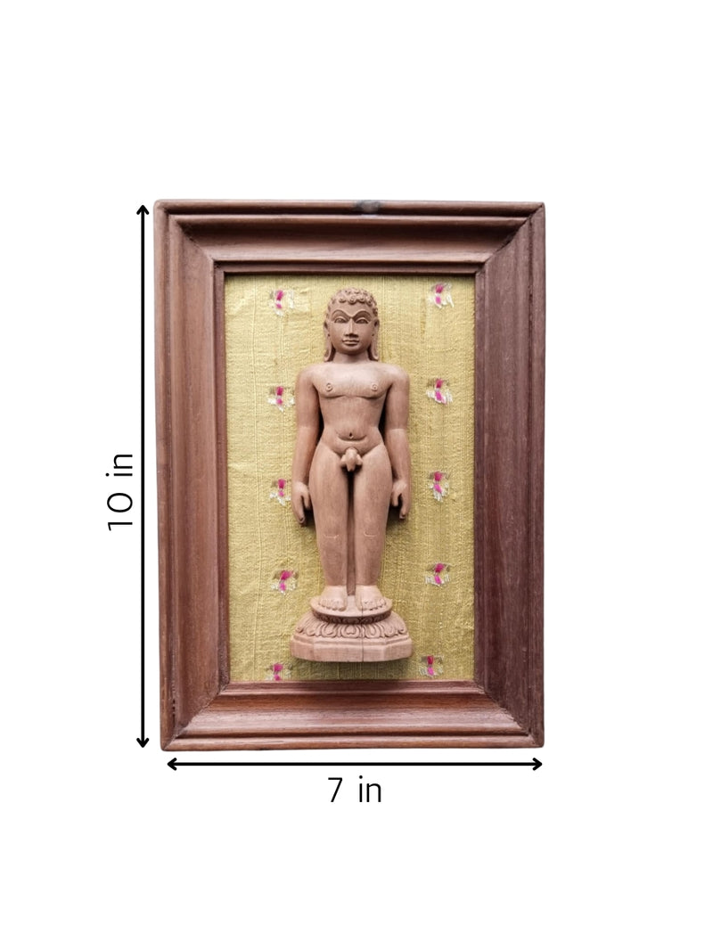 Jain Statue Miniature Kadam Wood Carving for sale